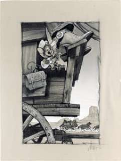 An American Tail: Fievel Goes West (Universal, 1991), Original Movie Poster Concept Art by Drew Struzan. | Heritage