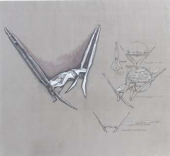 Lot 1524 - Star Trek Enterprise John Eaves concept art space dock