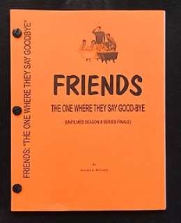 Friends | Friends - "The One Where they Say Good-bye" - Unfilmed Season 8 Series Finale | Catawiki