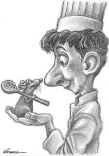 Joan Vizcarra - Ratatouille: Alfredo & Remy - Original Drawing - Pencil Art - Original Artwork | Catawiki