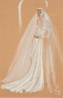 Irene costume sketch for Claudette Colbert from The Palm Beach Story | Profiles in History