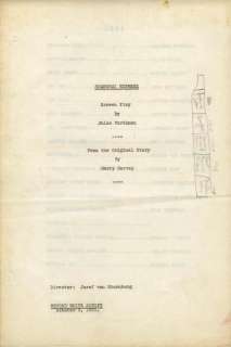 Lot 541 - Shanghai Express annotated shooting script