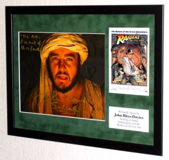 Indiana Jones - John Rhys-Davies (Sallah) Premium Framed, signed, COA & photo signing session