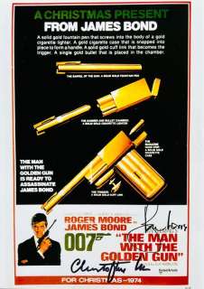 James Bond 007: The Man with the Golden Gun - Double signed by Roger Moore (+) and Christopher Lee (+) - with holographic b’bc COA | Catawiki