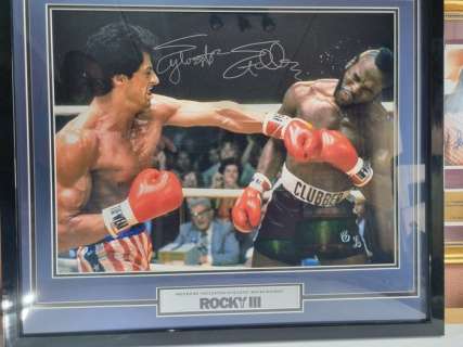 Rocky III - Signed by Sylvester Stallone, with Authentic Signings COA - Framed, with custom made | Catawiki