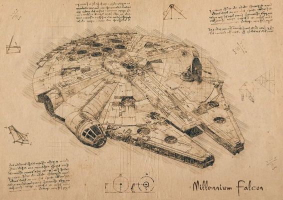 I_KONIQ - Millenium Falcon in Da Vinci Style | Catawiki