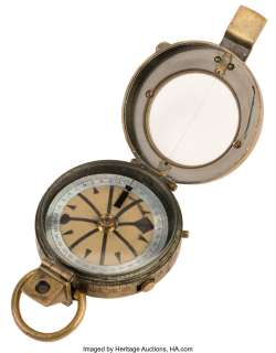 Robert Redford "Denys" J. H. Steward service pattern prismatic military compass & case from Out of Africa....