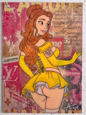 Alvin Silvrants - Sexy Belle Louis Vuitton Supreme - High Gloss straight edge painting | Catawiki