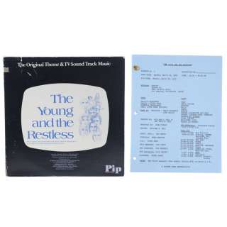 The Young And the Restless | Young and the Restless Episode One Photocopied Script with Original Theme Score Album | Propstore
