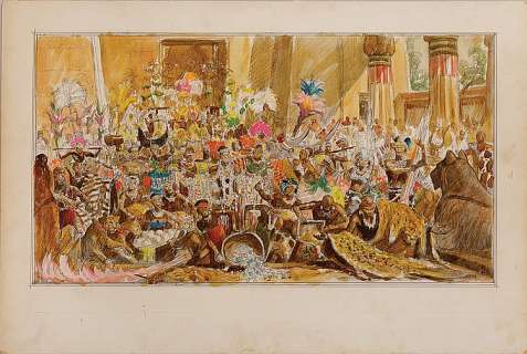 John Jensen scene concept of throne room scene from The Ten Commandments. | Profiles in History