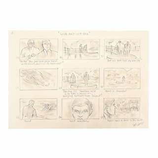 JAMES BOND: LIVE AND LET DIE (1973) - Lot 1248 - Hand-drawn Syd Cain Storyboard Page
