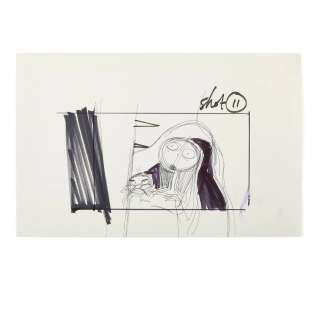 "Sally" Storyboard Concept from Tim Burton’s The Nightmare Before Christmas - 8.5 x 13 - PropStore COA | Goldin