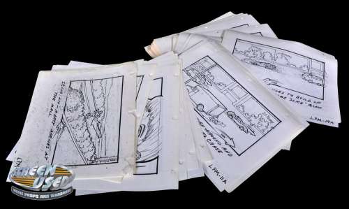 Original complete set of "Twin Pines/Lone Pine Mall" storyboards from Back to the Future | ScreenUsed