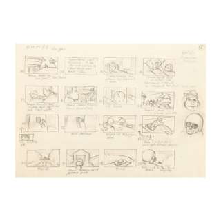JAMES BOND: ON HER MAJESTY‘S SECRET SERVICE (1969) - Lot #1301 : Syd Cain Hand-drawn Storyboard Page