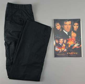 James Bond GoldenEye (1995) Pair of black trousers obtained by the film’s wardrobe department for… | Ewbank’s