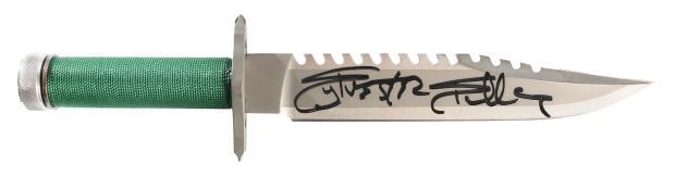 Sylvester Stallone as John Rambo in Rambo: First Blood Signed Prop Replica Knife | SWAU