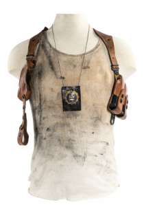 Lot 547 - BRUCE WILLIS "JOHN McCLANE" VEST, BADGE, AND GUN HOLSTER RIG FROM DIE HARD WITH A VENGEANCE - WITH DVD
