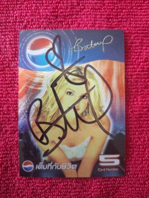 RARE!! 2002 Britney Spears Pepsi Chrome auto, JSA COA