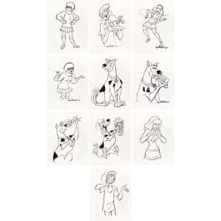 SCOOBY DOO, WHERE ARE YOU! (T.V. SERIES, 1969-1970) - Lot 1050 - 1050. Set of 10 Hand-Drawn Iwao Takamoto Character Sketches