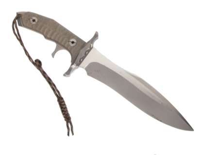 Lot 263 - SYLVESTER STALLONE "JOHN RAMBO" "HEARTSTOPPER" HERO KNIFE FROM "RAMBO: LAST BLOOD" (WITH DVD)