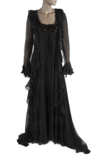 ELVIRA SCREEN-WORN JANE BOOKE BLACK ROBE AND NIGHTGOWN FROM "ELVIRA’S HAUNTED HILLS" (WITH DVD) | Julien’s