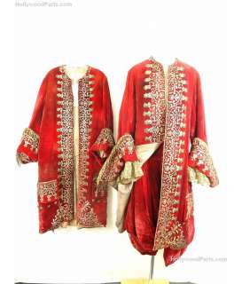 Man in the Iron Mask Porthos (Gerard Depardieu) Red Velvet Costume with Heavy Embroidered Coat | Hollywood Parts