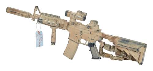 Lot 859 - AMERICAN SNIPER: BRADLEY COOPER "CHRIS KYLE" MK 18 MOD O CQB RIFLE PROP (WITH DVD)