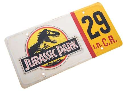 Lot 176 - Jurassic Park - Jeep License Plate #29