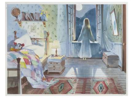 Thomas And the Magic Railroad | Lily’s Bedroom Watercolor Concept Artwork | Julien’s