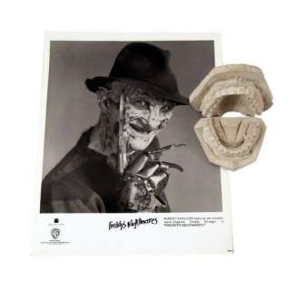 Nightmare On Elm Street 5 Freddy Krueger (Robert Englund) Full Teeth Mold And Photo | Premiere Props