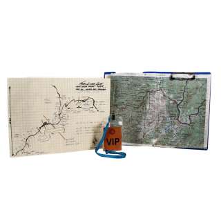 Thirteen Lives Vern Lewis Fitz-Gerald Screen Used Folder Maps & VIP Access Badge Sc 54 | VIP Fan Auctions