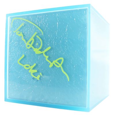 Tom Hiddleston as Loki in The Avengers (SWAU) Signed Marvel Prop Replica Tesseract Cube with Character Name | SWAU