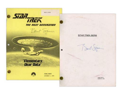 Lot 221 - (2) Star Trek Brent Spiner Signed Scripts | Weiss Auctions