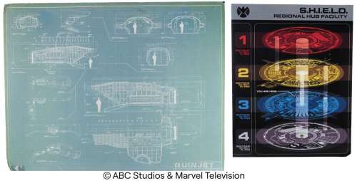 Marvel’s Agents of S.H.I.E.L.D. (2013-2020) | Quinjet Schematic and The Hub Map | Propstore