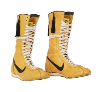 Rocky III | Sylvester Stallone "Rocky Balboa" Yellow Nike Boxing Boots | Julien’s
