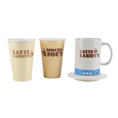 CURB YOUR ENTHUSIASM (T.V. SERIES, 2000-2024) - Lot #572 : Larry David‘s (Larry David) Light-up Latte Larry‘s Mug with Cups