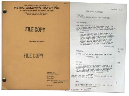 Vintage MGM Script For John Wayne Film, ’’The Wings of Eagles’’ | Nate Sanders