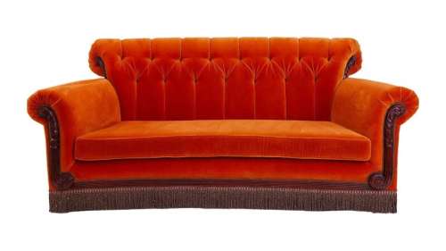 Lot 346 - Friends | Central Perk Couch Studio Made Reproduction with DVD