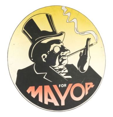 BATMAN RETURNS (1992) - Lot #513 : Oswald Cobblepot (Danny DeVito) "For Mayor" Sign