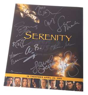 Lot 230 - Serenity - Cast Autographed Promo Flyer
