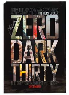 Lot 391 - Zero Dark Thirty - Jessica Chastain Autographed Advance One-Sheet Poster