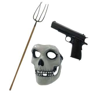 Lot 6 - Dark Harvest Richie Shepard‘s Casey Likes Skull Mask, Pitch Forks & Air Soft Gun