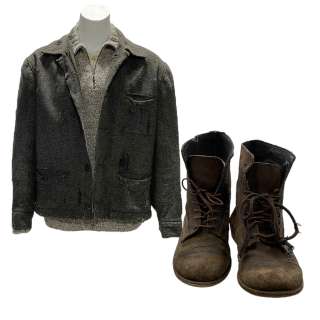 Lot 83 - The Boys in the Boat Joe Rantz‘s Callum Turner Button-Front Jacket, Jumper, Short Sleeve Shirt, Socks & Lace-Up Boots