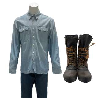 Fargo Season 5 Roy Tillman Jon Hamm Screen Worn Button-Up Shirt, Jeans & Boots Ch 13 Sc 4-48a Ep 509 & 510 | VIP Fan Auctions