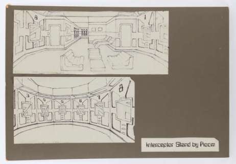 Lot 4435 - Gerry Anderson related - Original artwork on board, pen and ink, showing an Interceptor Stand by…