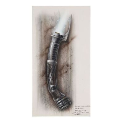 STAR WARS: ATTACK OF THE CLONES (2002) - Lot #1183 : Phil Shearer Collection: Hand-Drawn Count Dooku Lightsaber Production Concept Artwork