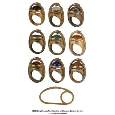Wheel of Time, the (T.V. Series, 2021-2023) | Lot  14. Collection of Great Serpent Rings and Forsaken Ring | Propstore