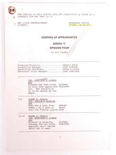 ORIGINAL KEEPING UP APPEARANCES PRODUCTION USED SCRIPT | Auctioneum Ltd