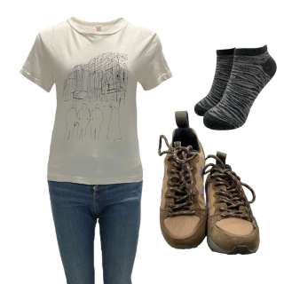 Civil War Jessie Cailee Spaeny Screen Worn T-Shirt, Jeans, Socks & Sneakers Ch 2a Sc 23-82 | VIP Fan Auctions