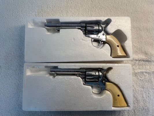 Pair of COLT Model 1874 PROP Guns made by MGC Japan - full size replica